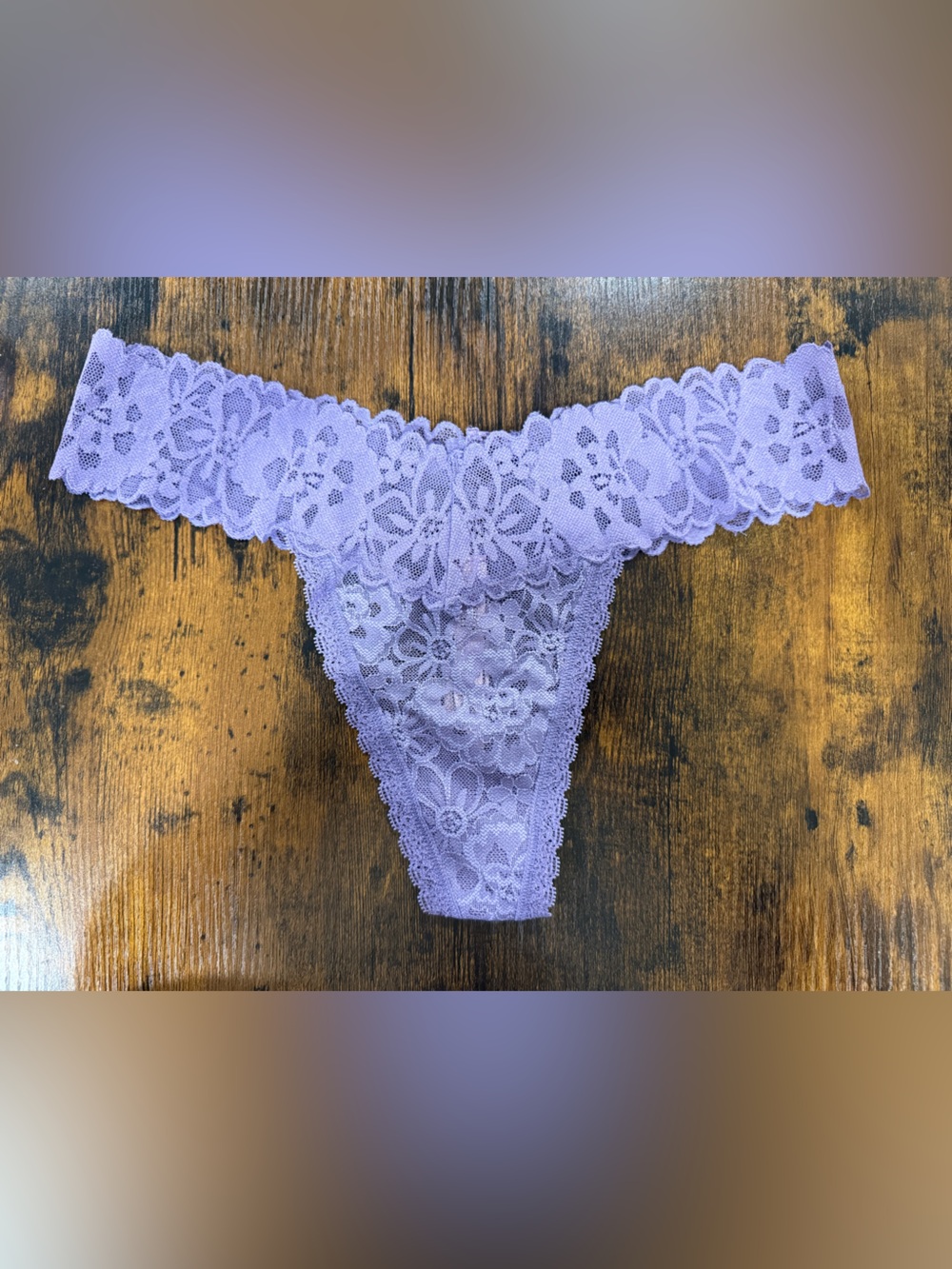Victoria's Secret Lavender Lace Thong